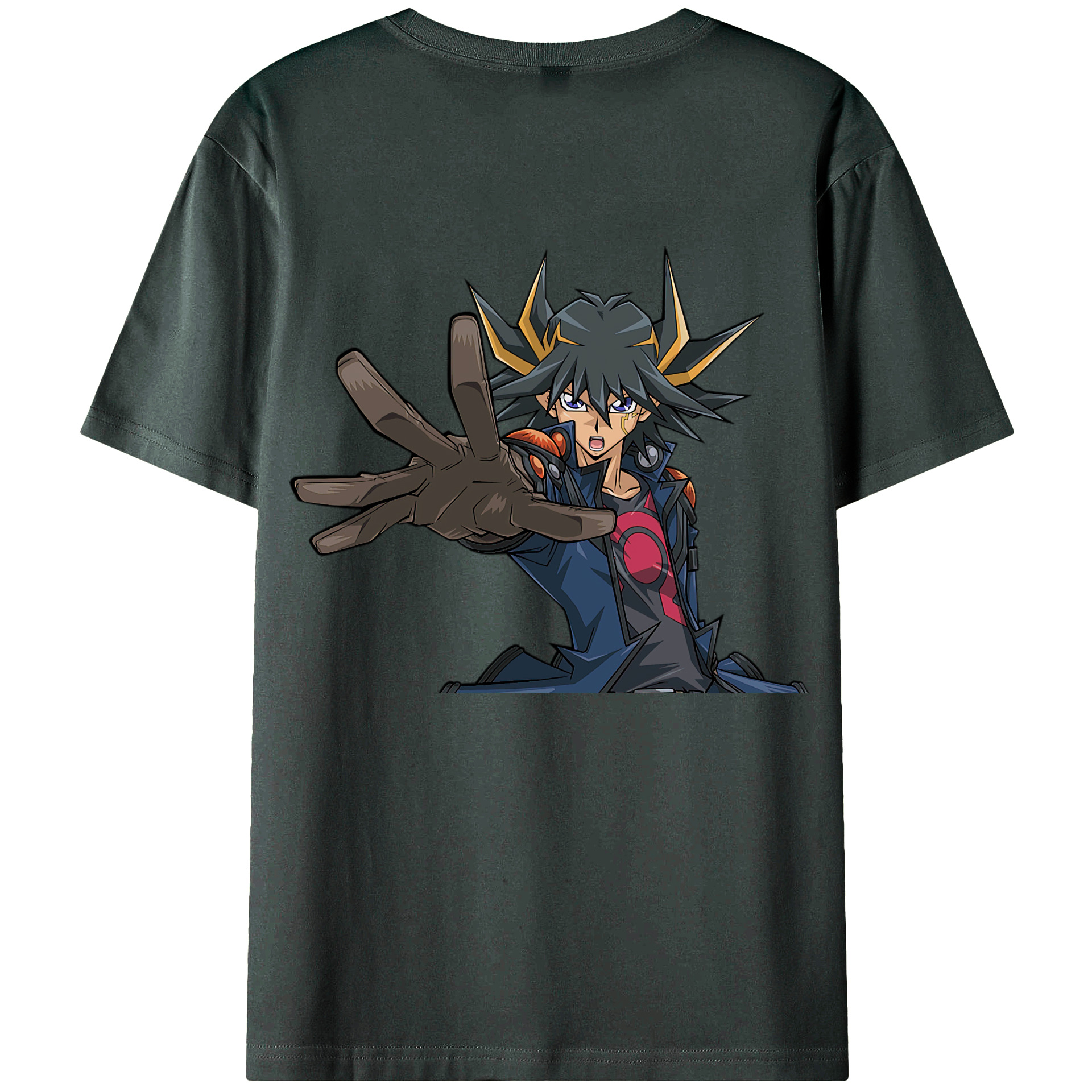 （画像用） 遊☆戯☆王 Yu-Gi-Oh! 綿100％ メンズ半袖Tシャツ（バックプリント） 通気性